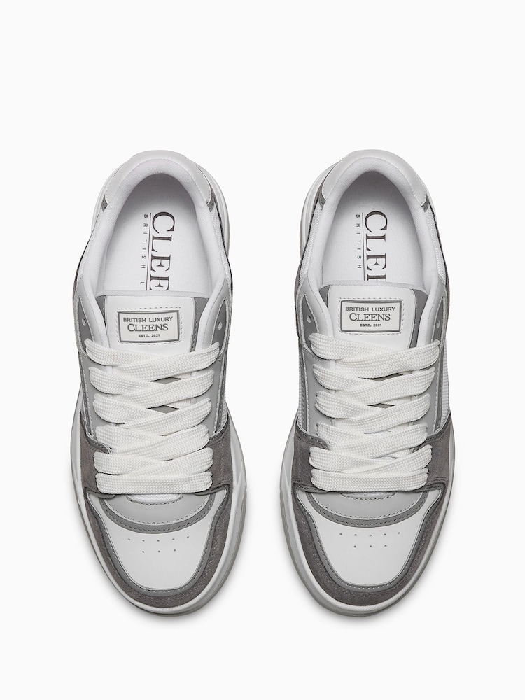 CLEENS Grey Layup Trainers - Image 4 of 4