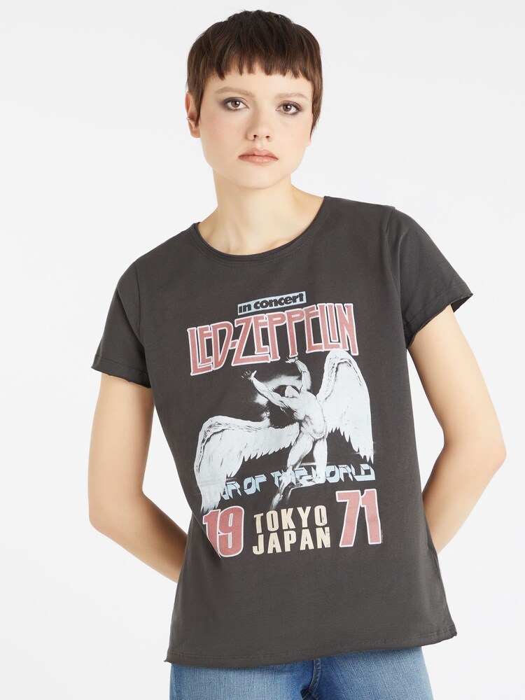 Amplified Grey Led Zeppelin Tokyo 71 100% Cotton T-Shirt - Image 1 of 4