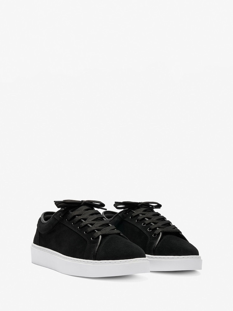 CLEENS Black Suede Eton Trainers - Image 2 of 4 CLEENS Black Suede Eton Trainers - Image 2 of 4