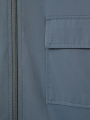 Reiss Steel Blue Hylo Technical Zip-Through Jacket - Image 6 of 6