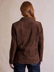 Chaqueta tipo blazer de ante color abedul de Lakeland Leather - Imagen 2 de 5