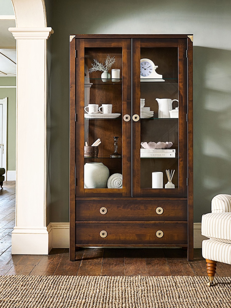 Laura Ashley Dark Chestnut Balmoral 2 Door 2 Drawer Display Unit - Image 2 of 9