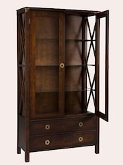 Laura Ashley Dark Chestnut Balmoral 2 Door 2 Drawer Display Unit - Image 8 of 9