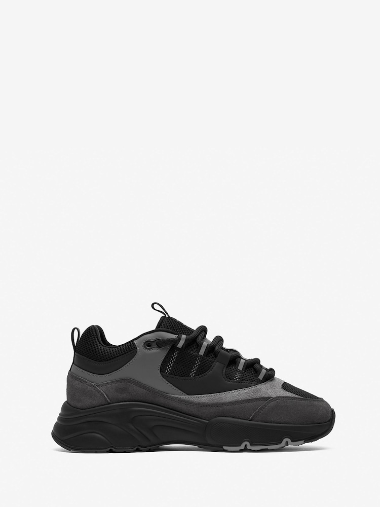 CLEENS Black/Grey Aero Trainers - Image 1 of 4