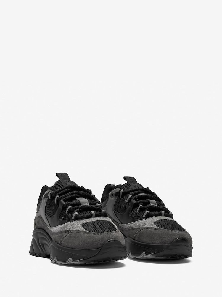 CLEENS Black/Grey Aero Trainers - Image 2 of 4