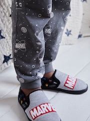 Grey Marvel Cupsole Slippers - Image 1 of 5