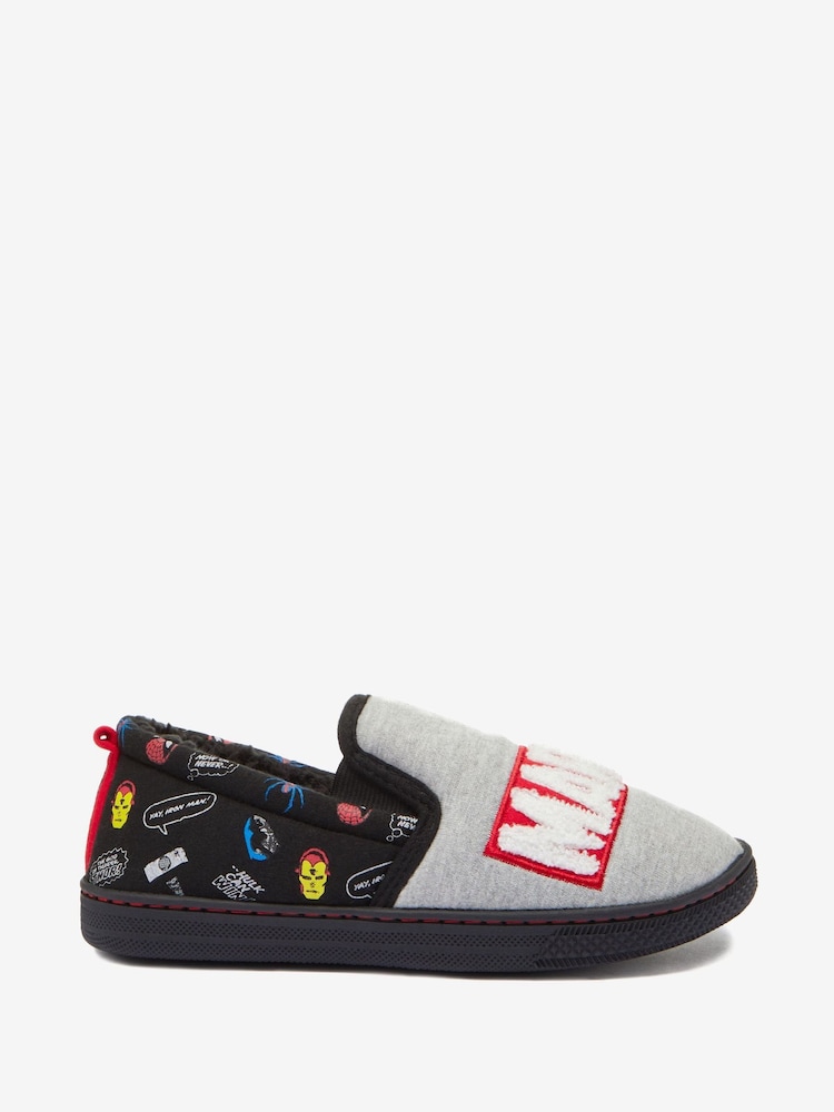 Grey Marvel Cupsole Slippers - Image 2 of 5