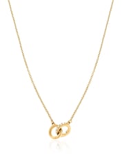 Abbott Lyon Gold Interlinked Crystal 18ct Plated Necklace - Image 3 of 4