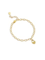 Abbott Lyon Gold Love Locks Charm 14ct Gold Plated Bracelet - Image 2 of 3