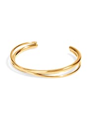 Abbott Lyon Gold Crossover 18ct Plated Bangle - Image 3 of 4