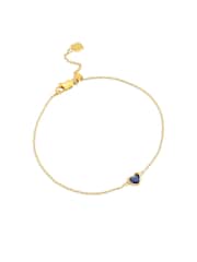 Abbott Lyon Gold Mini Heart Birthstone 18ct Plated Bracelet - Image 5 of 8