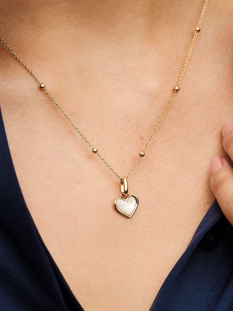 Abbott Lyon Gold Heart 18ct Plated Necklace - Image 1 of 4