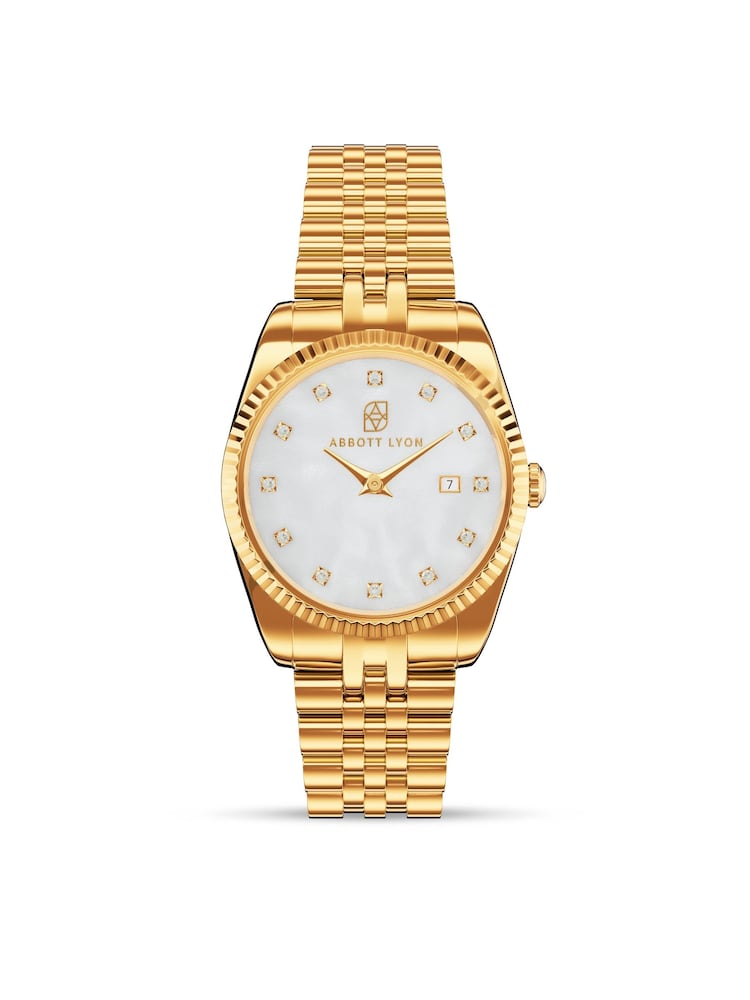 Abbott Lyon Gold Plated Mini Pearl Belgravia 18ct Watch - Image 3 of 3 Abbott Lyon Gold Plated Mini Pearl Belgravia 18ct Watch - Image 3 of 3