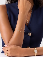 Abbott Lyon Gold Celestial Skies Bracelet Mother of Pearl & Blue Sandstone Bracelet - Image 3 of 5