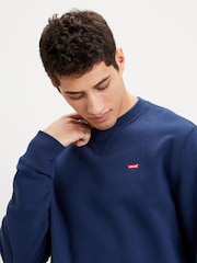 Levi's® Navy Blue New Original 100% Cotton Sweatshirt - Image 3 of 4