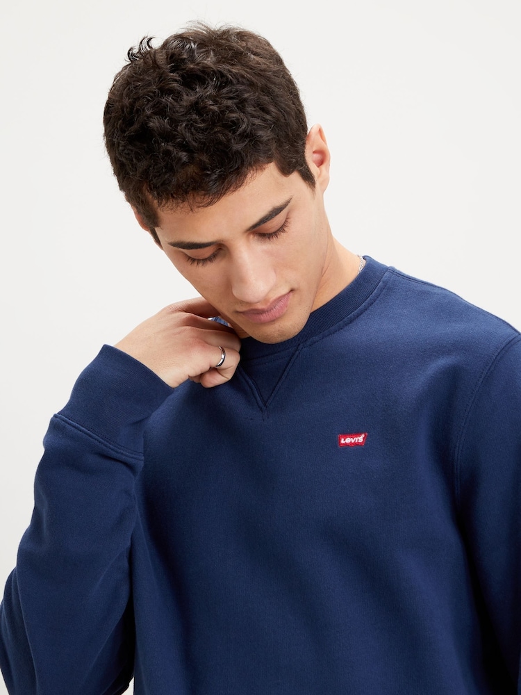 Levi's® Navy Blue New Original 100% Cotton Sweatshirt - Image 3 of 4