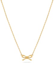 Abbott Lyon Bow 18ct Gold Plated Sterling Silver Necklace - صورة 3 من 3