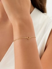 Abbott Lyon Gold Horseshoe Charm 18ct Plated Bracelet - Image 1 of 4