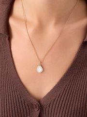 Abbott Lyon Gold Moonstone 18ct Plated Necklace - Image 1 of 4