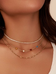 Abbott Lyon Gold Tennis 18ct Plated Necklace - Image 2 of 4
