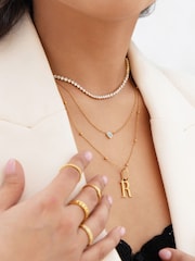 Abbott Lyon Gold Tennis 18ct Plated Necklace - Image 3 of 4