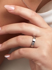 فضي - Abbott Lyon Crystal Heart 18ct Plated Ring - Image 2 of 5