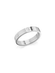 فضي - Abbott Lyon Crystal Heart 18ct Plated Ring - Image 4 of 5