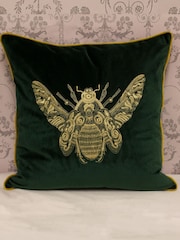 Riva Paoletti Emerald Green Cerana Velvet Polyester Filled Cushion - Image 1 of 4