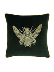 Riva Paoletti Emerald Green Cerana Velvet Polyester Filled Cushion - Image 2 of 4