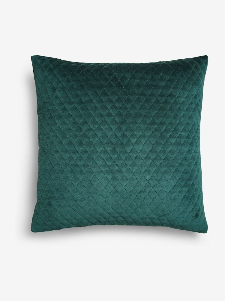 Velvet Quilted Hamilton Cushion - Image 5 of 8