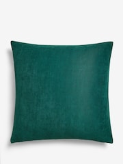 Bottle Green Velvet Quilted Hamilton 50 x 50 Cushion - Image 6 of 8