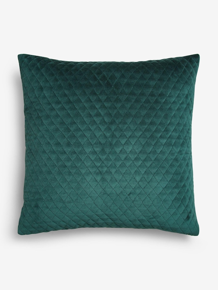 Velvet Quilted Hamilton Cushion - Image 7 of 8