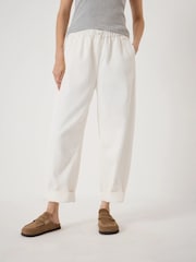 Hush Cream Supersoft Denim Barrel Leg Jeans - Image 1 of 6