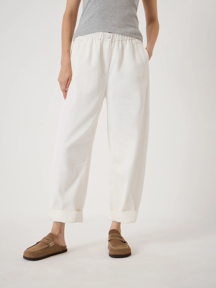 Hush Cream Supersoft Denim Barrel Leg Jeans - Image 1 of 6