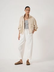Hush Cream Supersoft Denim Barrel Leg Jeans - Image 3 of 6