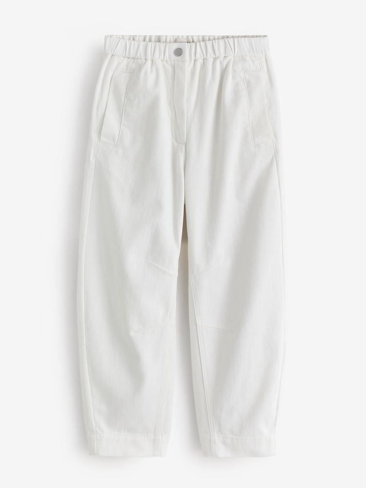 Hush Cream Supersoft Denim Barrel Leg Jeans - Image 6 of 6
