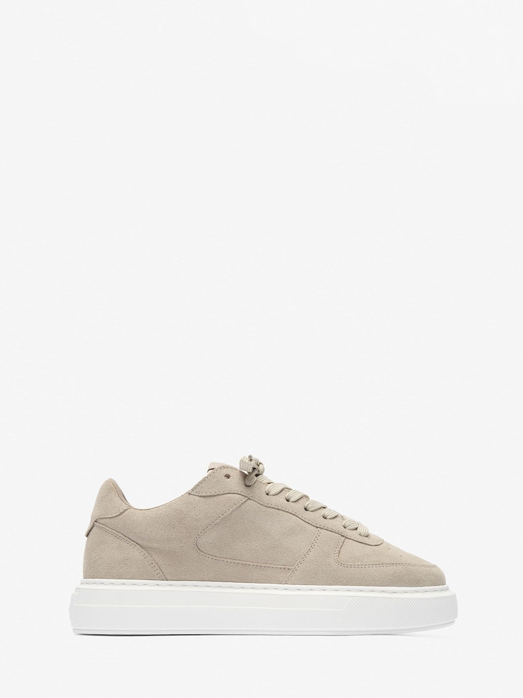 CLEENS Sand Suede Court Trainers - Image 1 of 4 CLEENS Sand Suede Court Trainers - Image 1 of 4