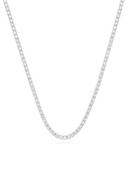 Abbott Lyon Silver Tennis 18ct Plated Necklace - Image 3 of 4