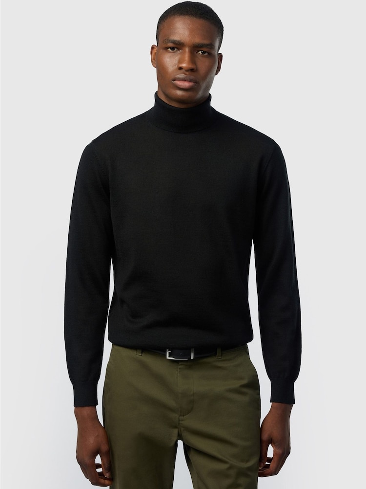 Ted Baker Tailoring Wool Blend Knit Roll Neck Jumper - صورة 1 من 3 Ted Baker Tailoring Wool Blend Knit Roll Neck Jumper - صورة 1 من 3