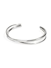 Abbott Lyon Silver Crossover 18ct Plated Bangle - Image 3 of 4