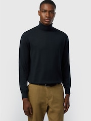 Ted Baker Tailoring Black Wool Blend Knit Roll Neck Jumper - Image 1 of 3
