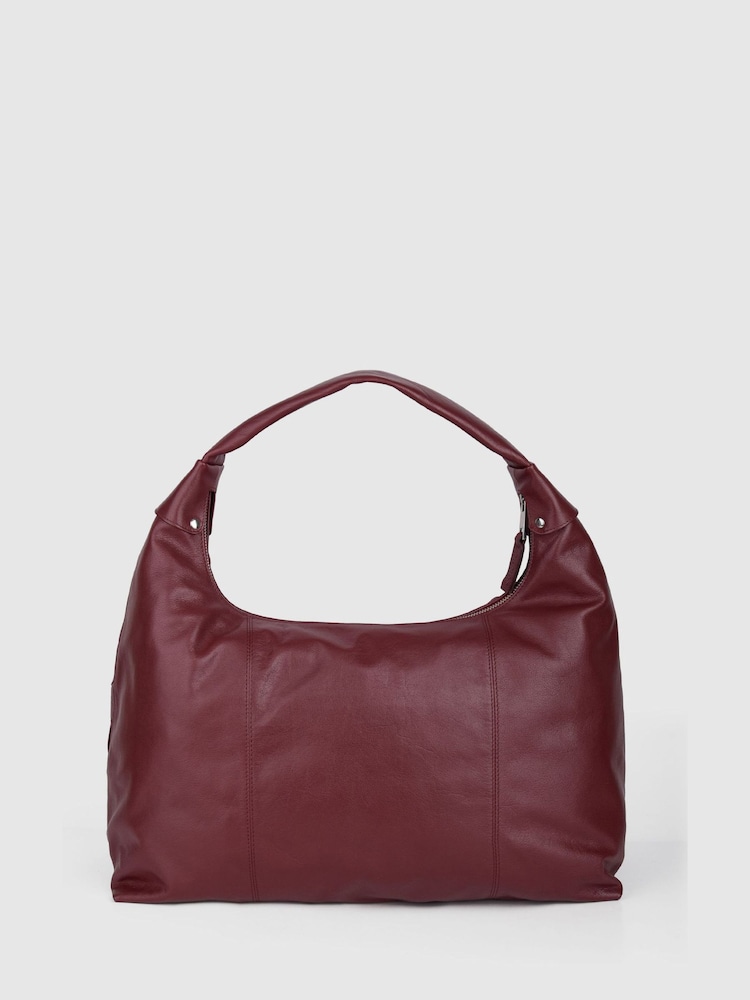NÚNOO Red Maxi Dandy Braided Bias Mountain Bordeaux Bag - Image 2 of 3