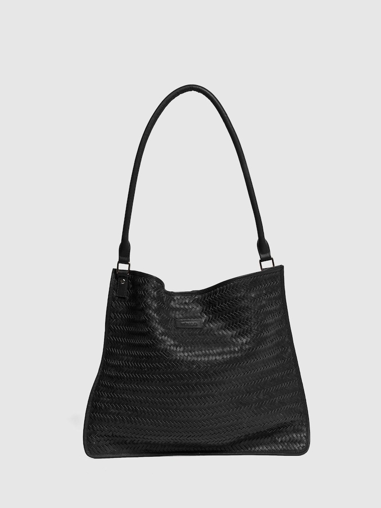 NÚNOO Black Nana Woven Bag - Image 1 of 3