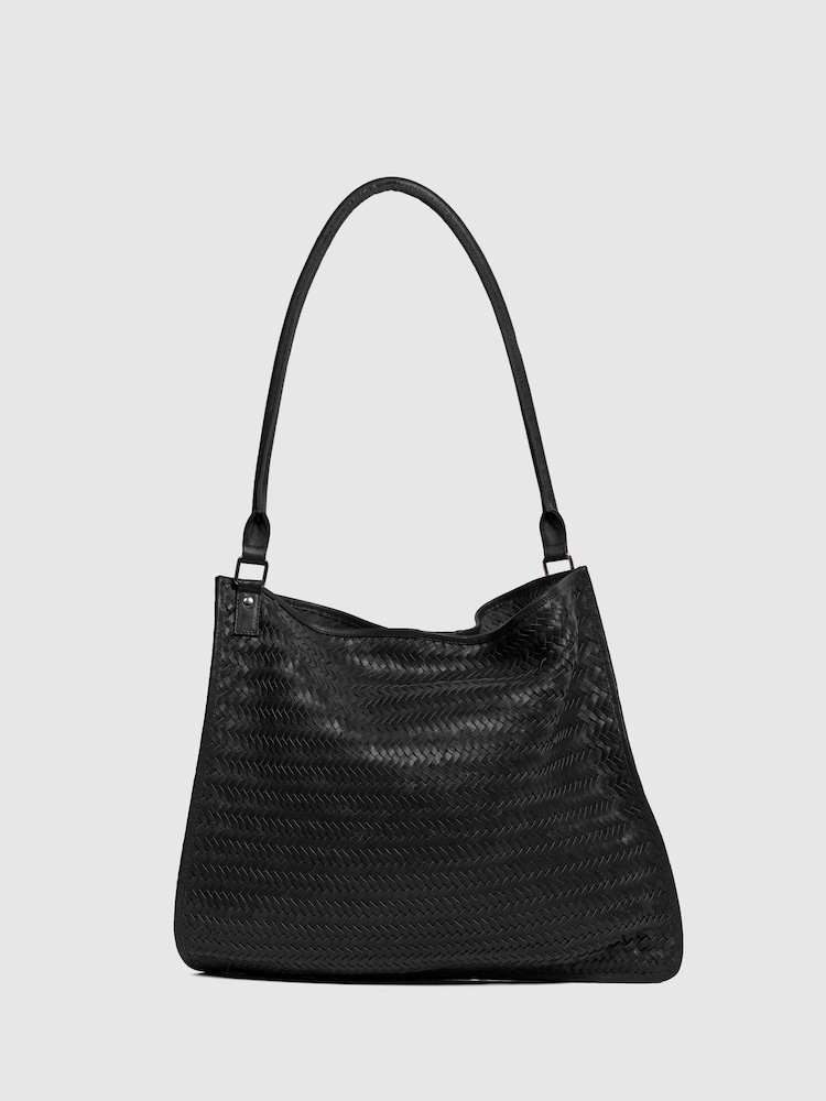 NÚNOO Black Nana Woven Bag - Image 2 of 3