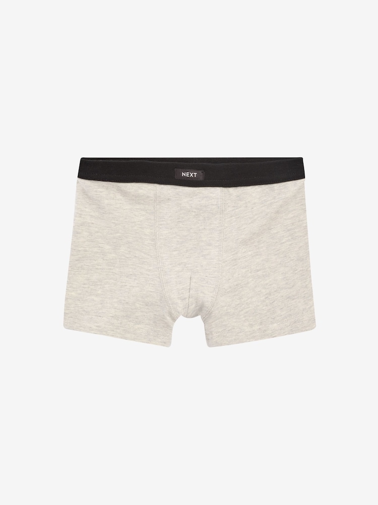 White/Black Soft Waistband Trunks 5 Pack (2-16yrs) - Image 2 of 8