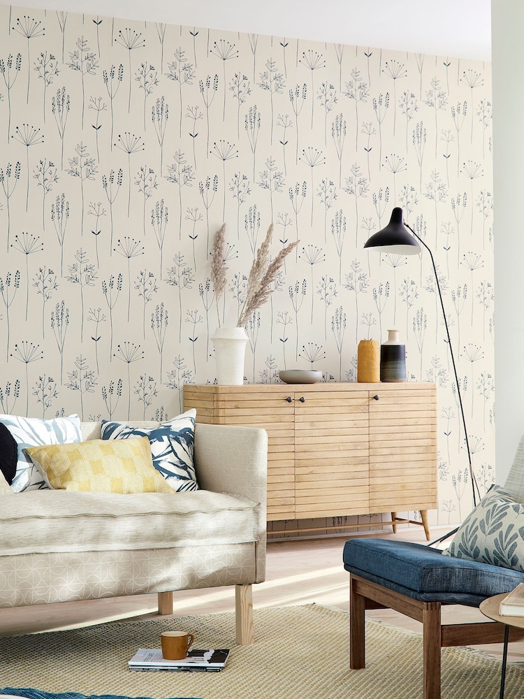 Scion Denim Stipa 10.05M Wallpaper - Image 2 of 3 Scion Denim Stipa 10.05M Wallpaper - Image 2 of 3