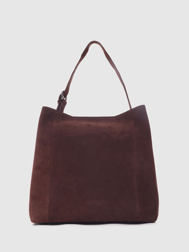 NÚNOO Chiara Wildledertasche in Kakao, Größe L - Bild 2 von 4 NÚNOO Chiara Wildledertasche in Kakao, Größe L - Bild 2 von 4