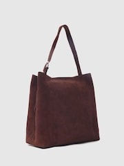 NÚNOO Chiara Wildledertasche in Kakao, Größe L - Bild 4 von 4
