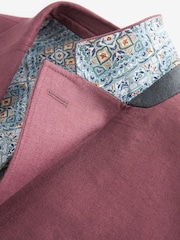 Pink Slim Fit Linen Blend Blazer - Image 9 of 9
