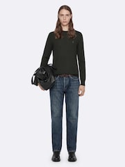 Жасыл - AllSaints Mode Мерино түсті джинсы мойын жемпірі - 7суретінің 3 суреті
